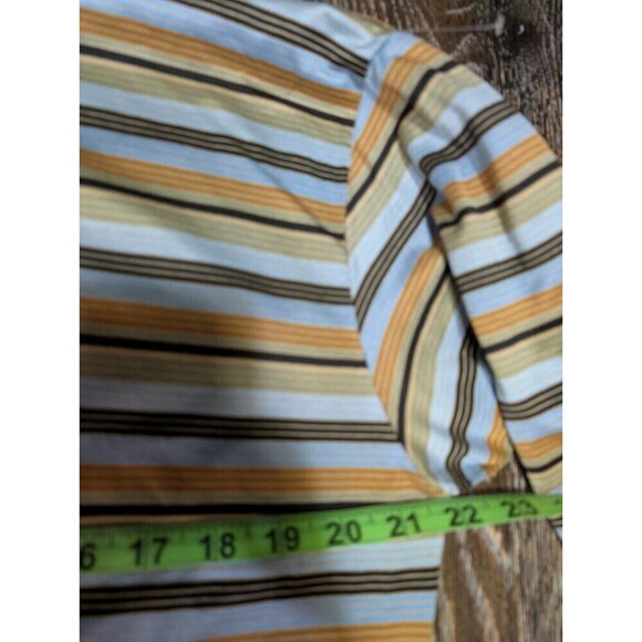 Robert Talbott Stripe Cotton Polo Golf Shirt Men Large - Picture 10 of 10
